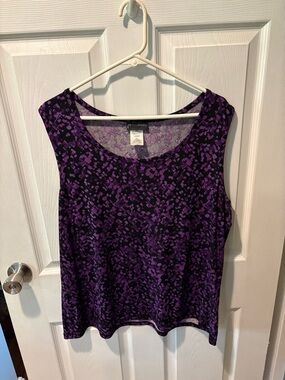 Purple and Black Blouse 2x